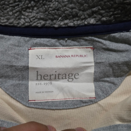 Sueter Banana Republic Heritage Xgrande Xl Beige Con Botones