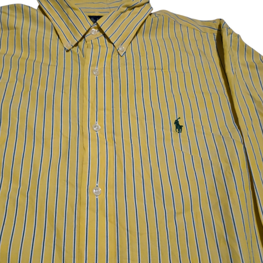 Camisa Ralph Lauren Custom Fit Xgrande Xl 32-33 Amarillo