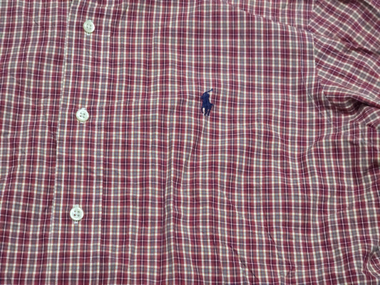 Camisa Ralph Lauren Mediana M Custom Fit Cuadro Rojo