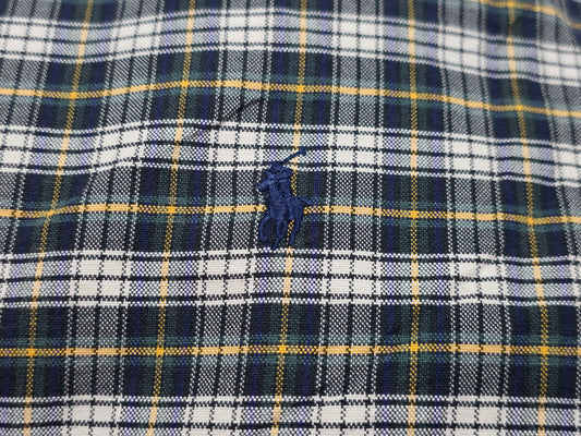 Camisa Ralph Lauren Mediana Custom Fit Cuadro Verde