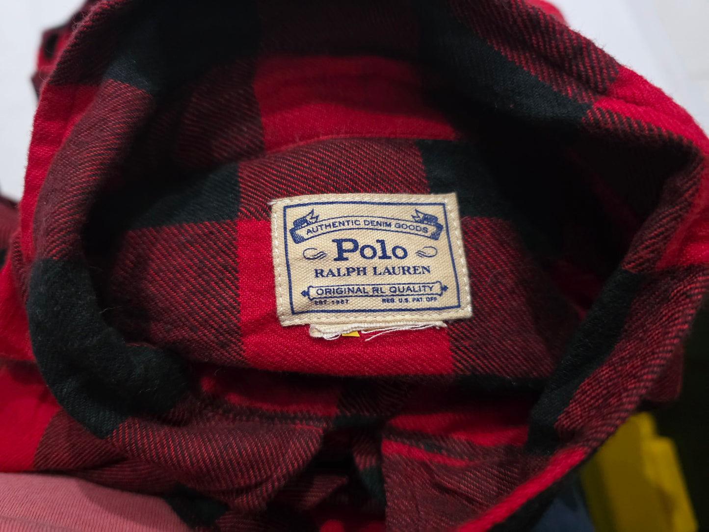 Camisa Ralph Lauren Xgrande Xl Cuadro Rojo Y Negro