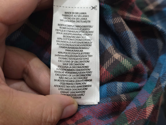 Camisa Classic Fit Franela Ralph Lauren Grande L Azul Y Rojo