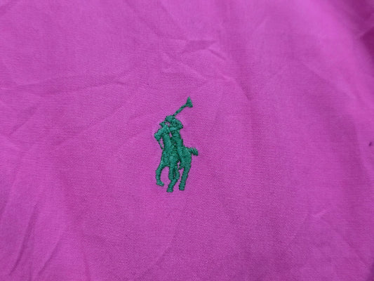 Camisa Ralph Lauren Xgrande Xl Rosa Blake Pony Verde