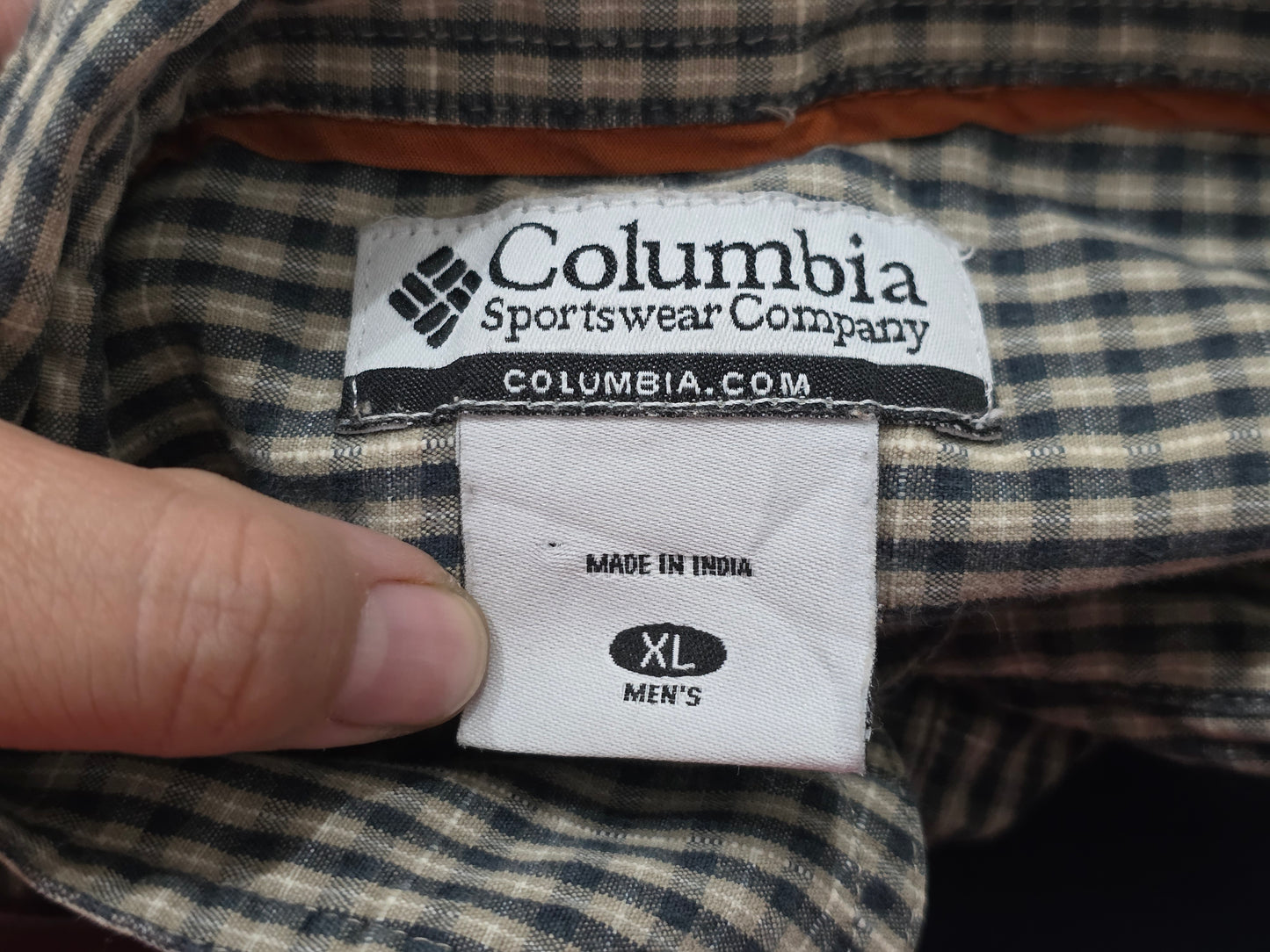 Camisa Columbia Xgrande Xl Cuadro Cafe Y Negro