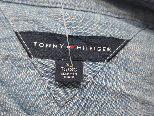 Camisa Manga Corta Tommy Hilfiger Xgrande Xl Azul Claro (Usado)