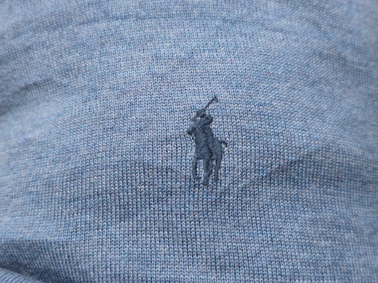 Sueter Ralph Lauren Grande L Azul Pony Azul Lana Lavable