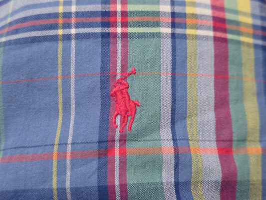 Camisa Ralph Lauren Xgrande Cuadro Azul Colores Classic Fit