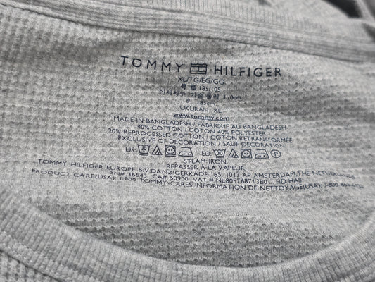 Playera Manga Larga Tommy Hilfiger Grande Xgrande Xl Gris