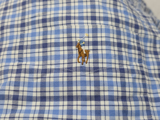 Camisa Ralph Lauren Xgrande Xl Cuadro Azul Pony Colores