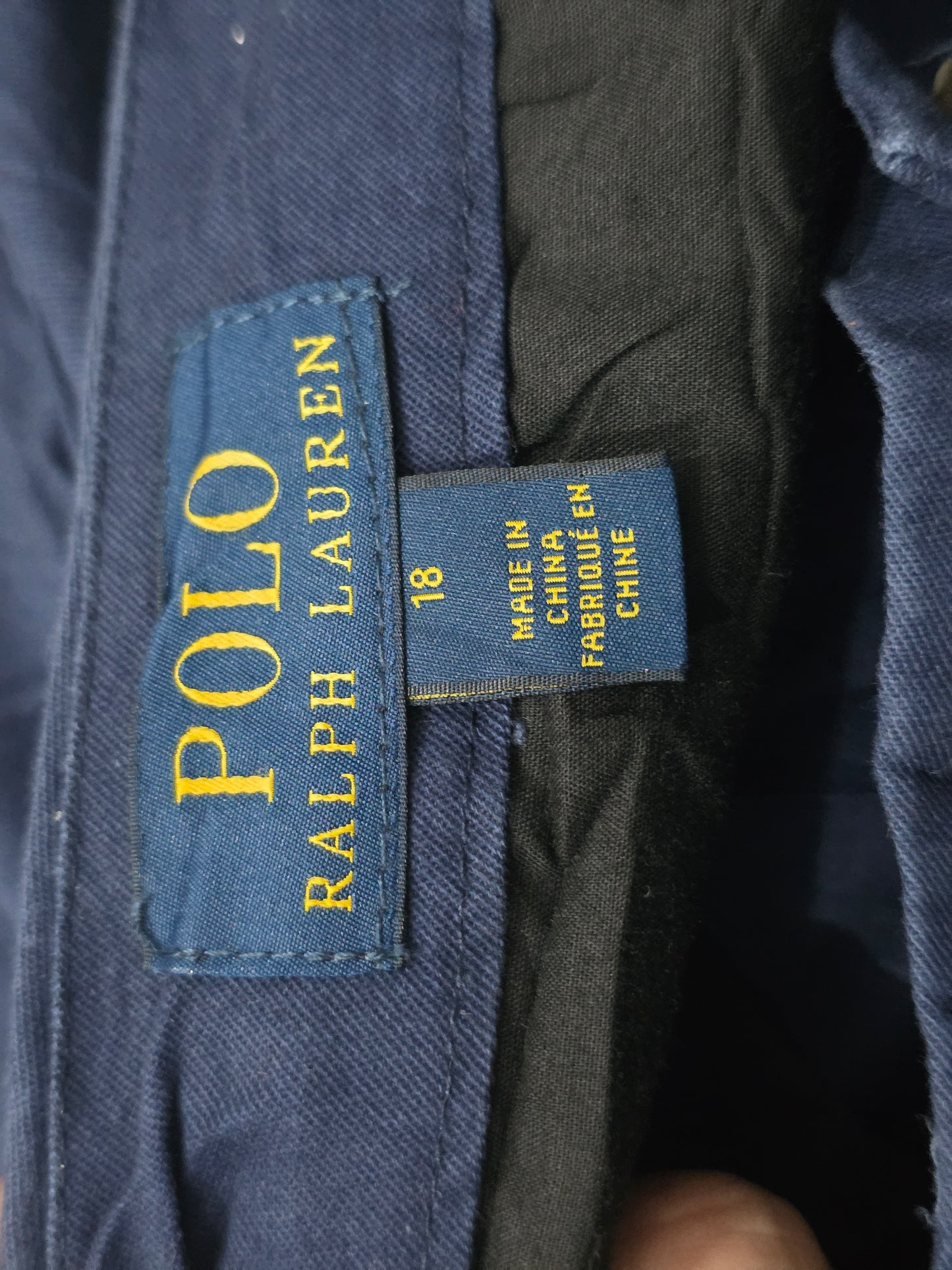 Pantalon Ralph Lauren Adolescente 18 Azul Pony Rojo