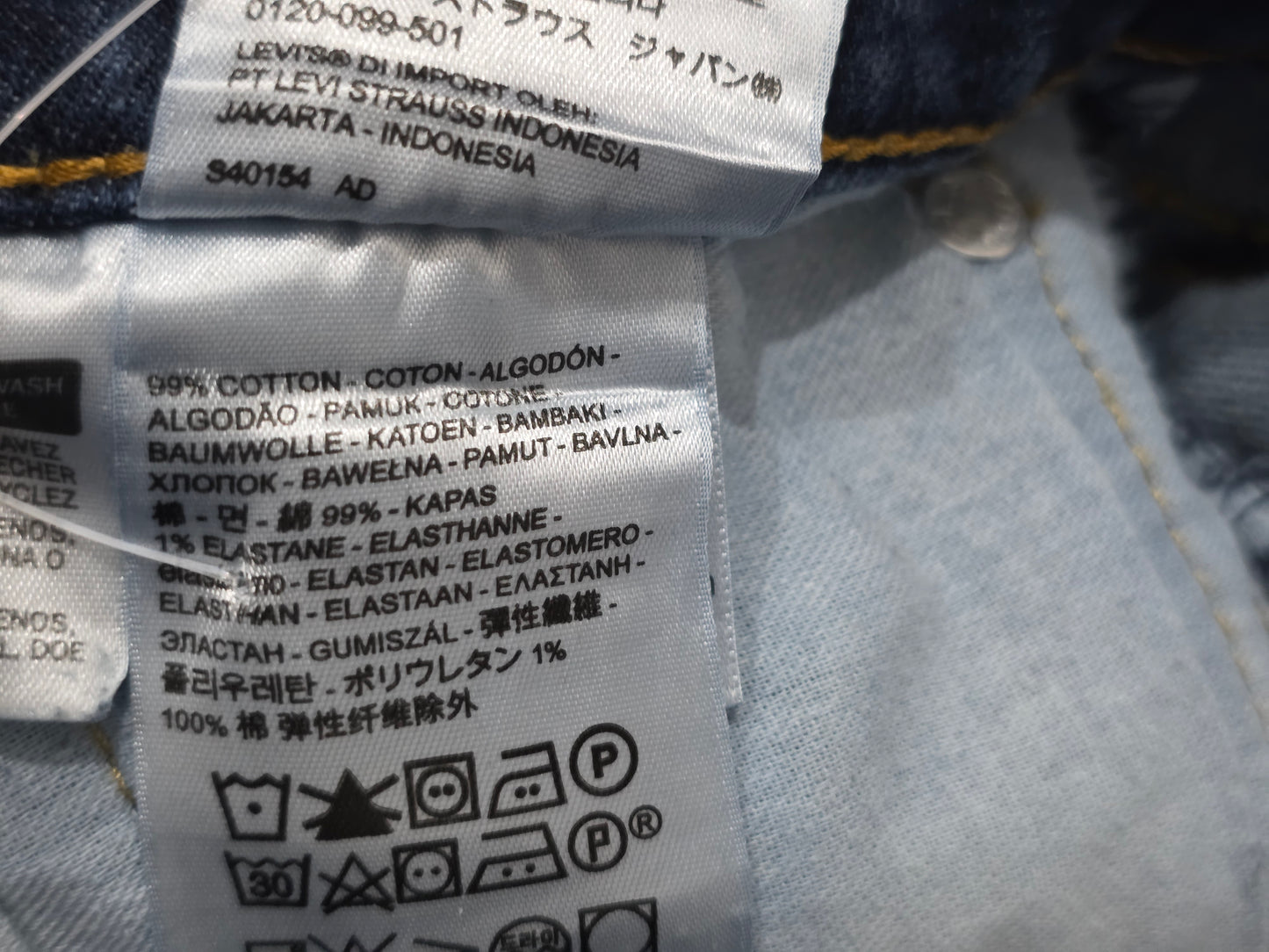 Pantalon Recto Levis 541 40x32 Azul