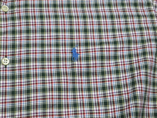 Camisa Amplia Ralph Lauren Blake Mediana M Cuadro Verde