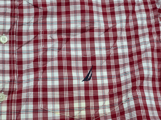 Camisa Nautica Xgrande Xl Cuadro Rojo