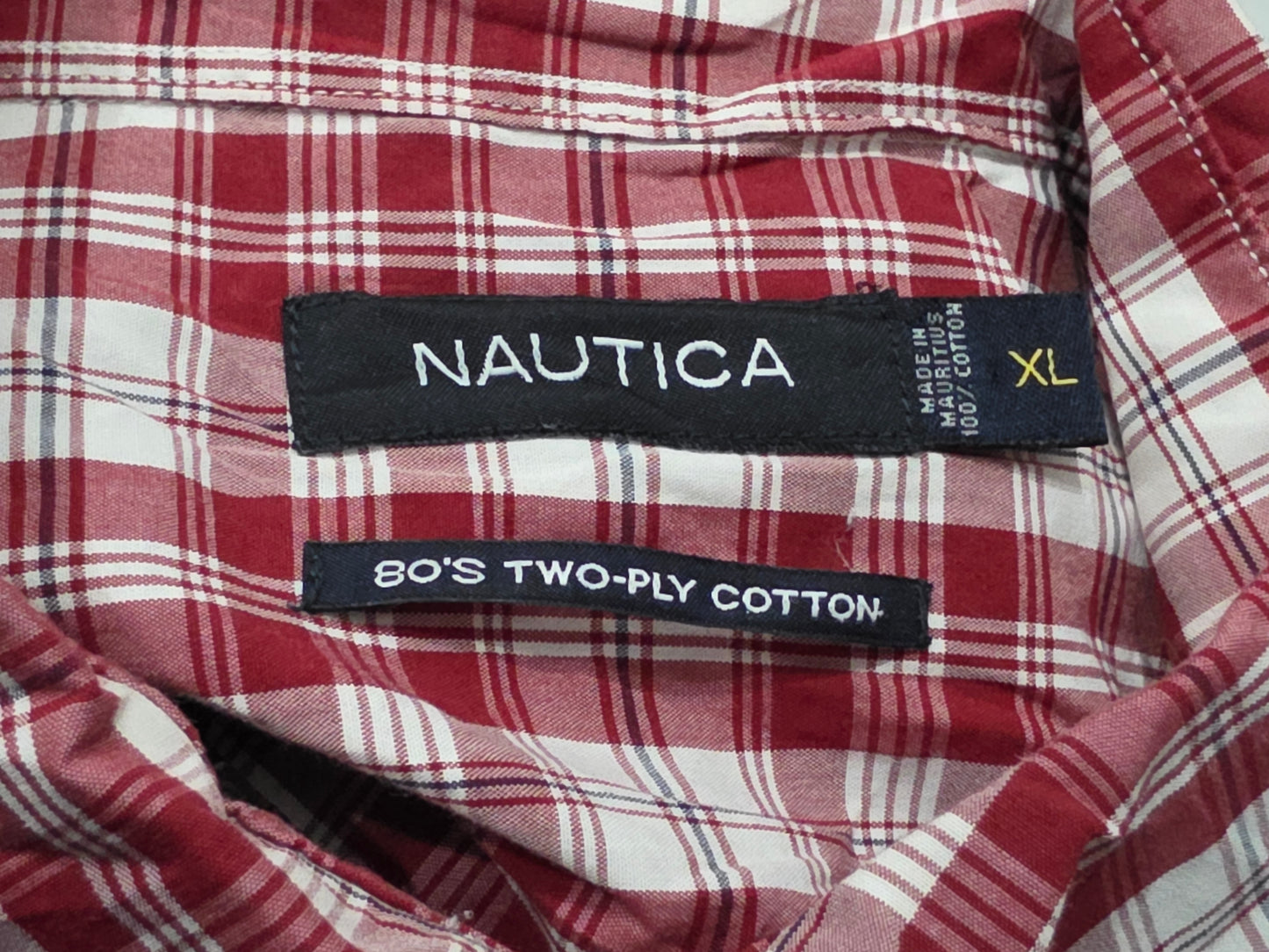 Camisa Nautica Xgrande Xl Cuadro Rojo