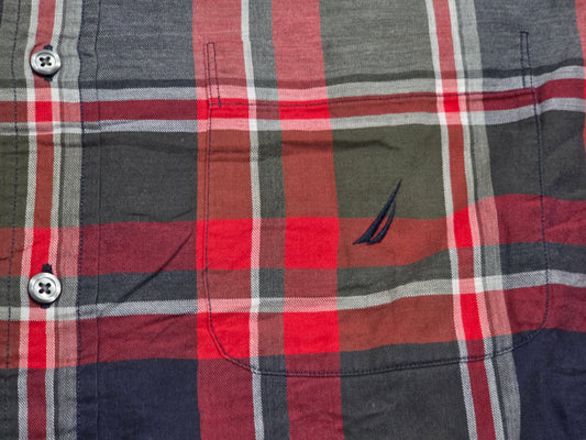 Camisa Nautica Grande L Cuadro Rojo