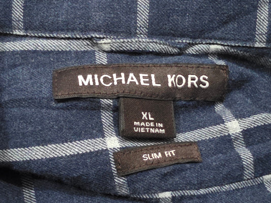 Camisa Michael Kors Xgrande Xl Cuadro Azul