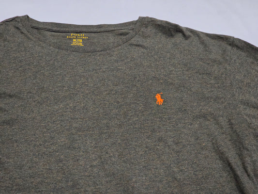 Playera Manga Larga Ralph Lauren Xgrande Verde Pony Naranja
