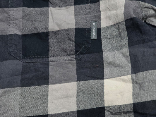 Camisa Columbia Xgrande Xl Cuadro Gris