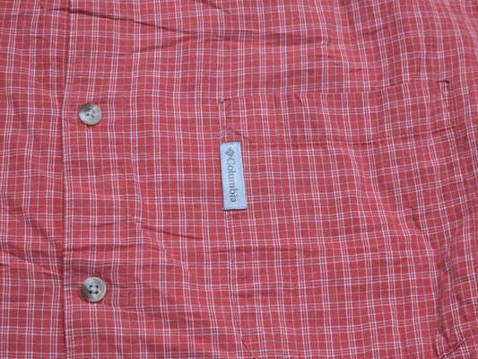 Camisa Columbia Xgrande Xl Cuadro Naranja