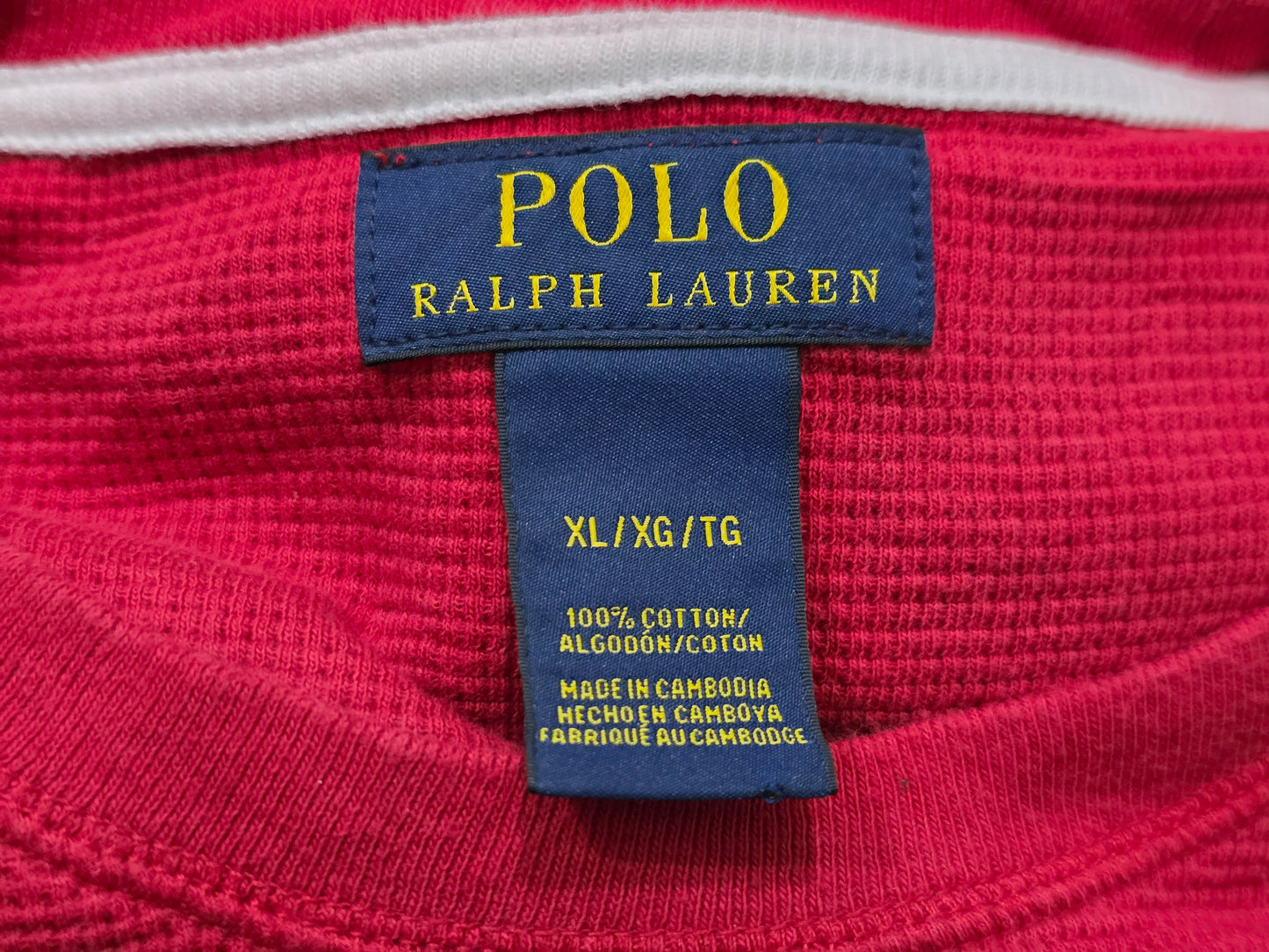 Playera Manga Larga Ralph Lauren Xgrande Xl Rojo