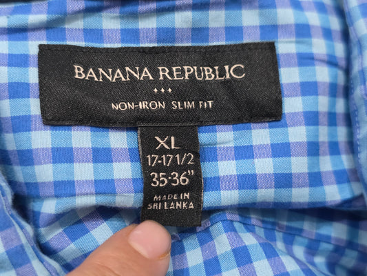 Camisa Banana Republic Xgrande Xl Cuadro Azul