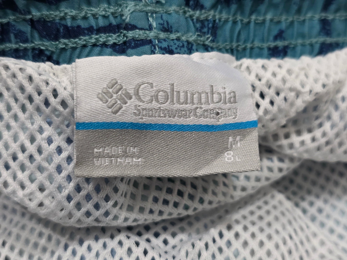 Short Columbia Mediana M Azul Flores