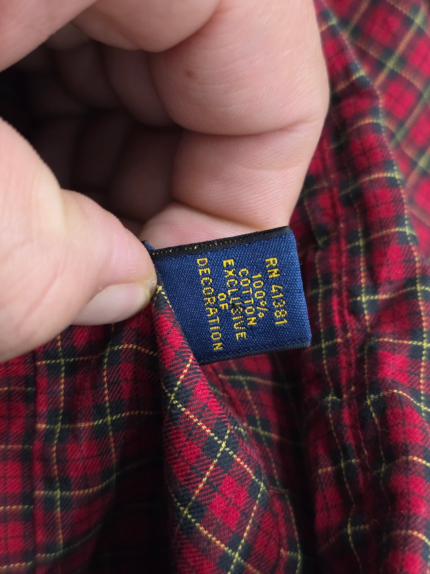 Camisa Ralph Lauren 2xl Cuadro Rojo, Negro Cuadro Y Amarillo