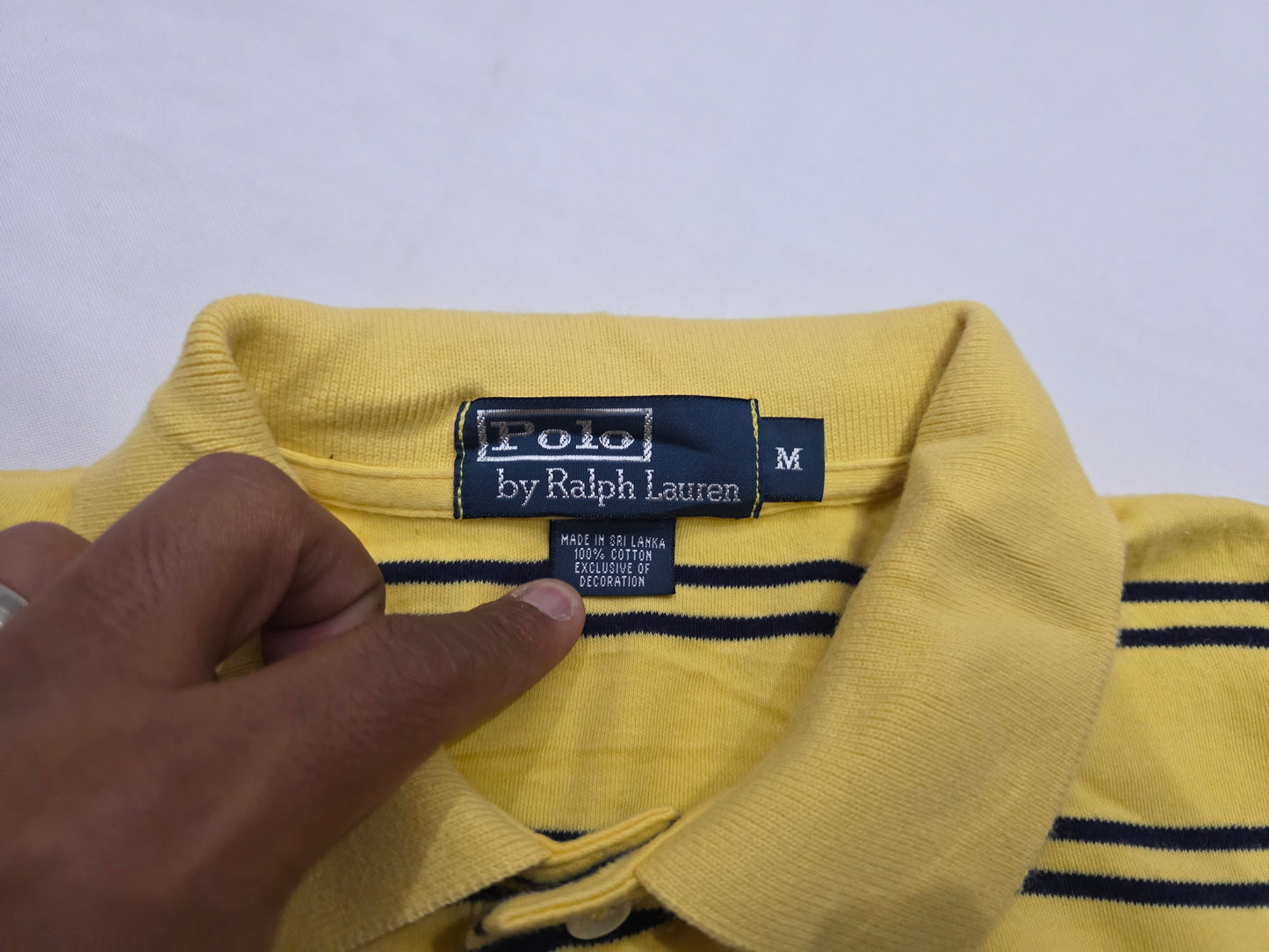 Playera Polo Ralph Lauren Mediana M Amarillo Lineas