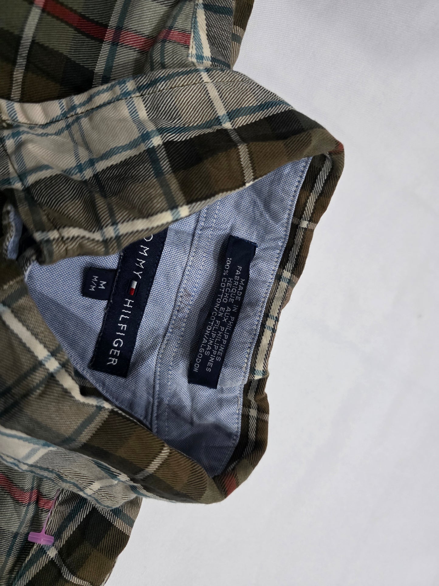 Camisa Tommy Hilfiger Mediana M Cuadros Verde