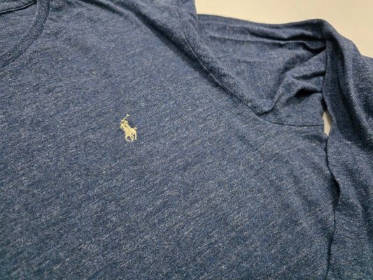 Playera Ralph Ralph Lauren Grande L Azul Marino Pony Gris