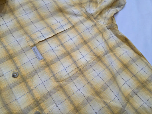 Camisa Columbia Xgrande Xl Cuadro Amarillo