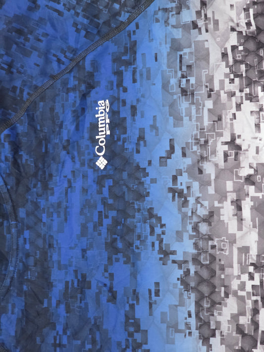 Playera Manga Larga Columbia Chico S Azul Rojo