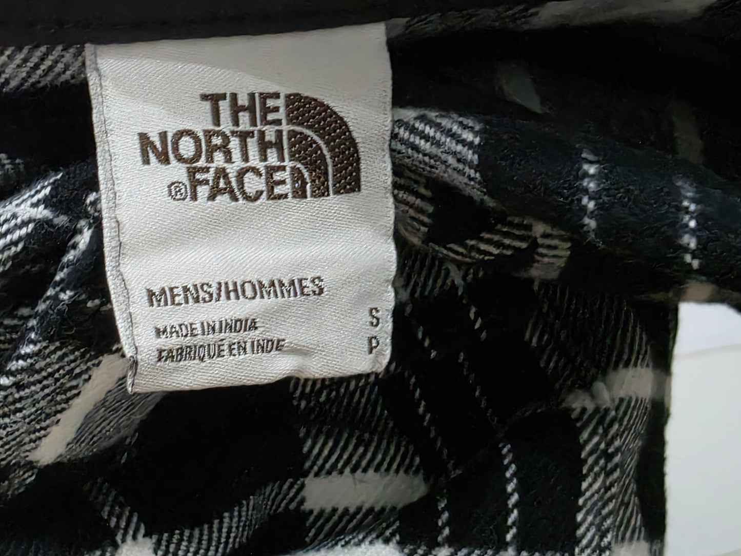 Camisa The North Face Chico S Cuadro Negro Franela