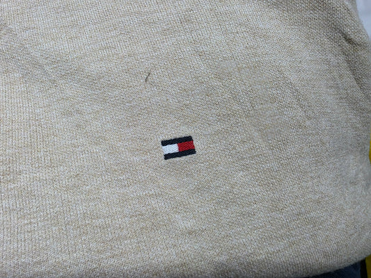 Sueter Tommy Hilfiger Mediana M Cafe Cierre Corto