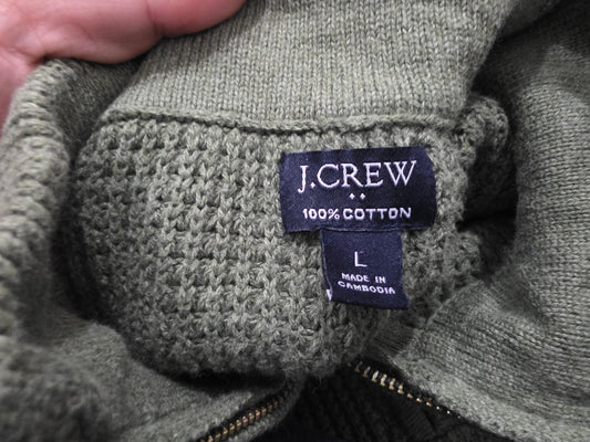 Sueter J.crew Grande L Vede Cierre Corto