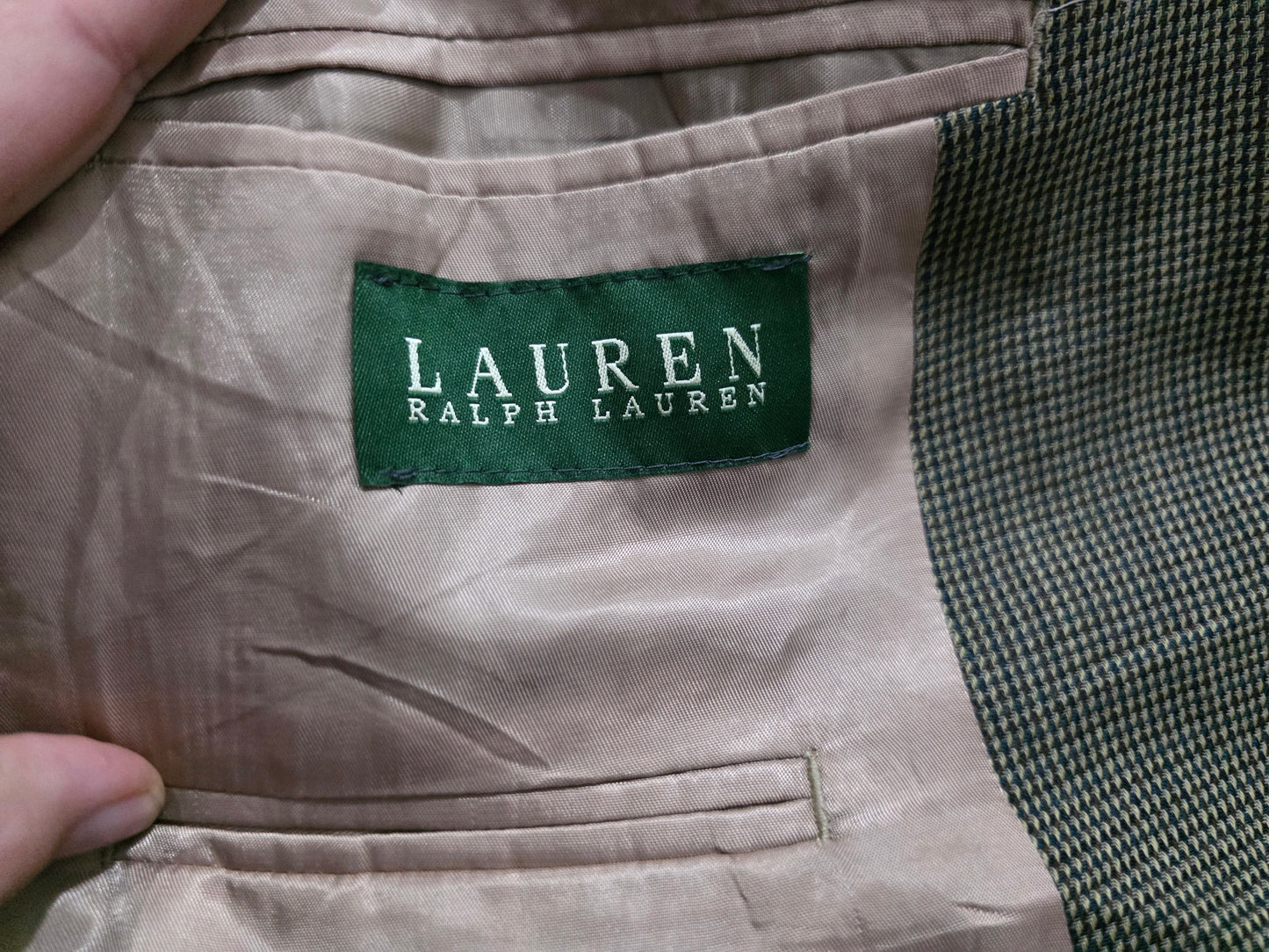 Saco Ralph Lauren 44l Verde Cuadros Verde