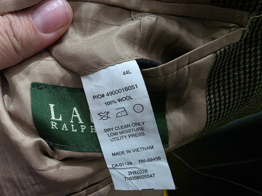 Saco Ralph Lauren 44l Verde Cuadros Verde