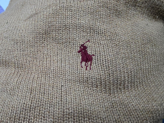 Sueter Ralph Lauren 2xl Cafe Pony Vino 3 Botones