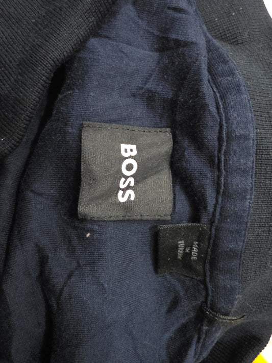 Playera Polo Boss 3xl Azul Marino Y Negro Reducida