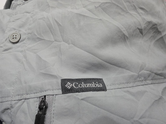 Camisa Manga Corta Columbia 2xl Gris Botones