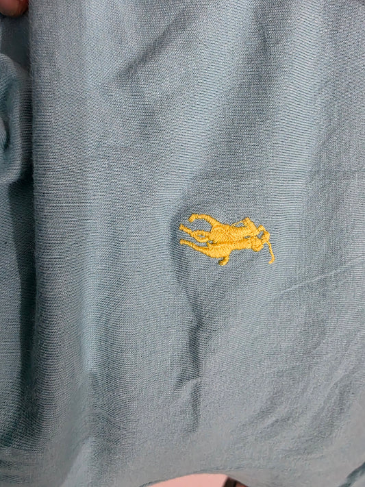 Playera Ralph Lauren Mediana M Turquesa Oscuro Pony Amarillo