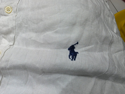 Camisa Manga Corta Ralph Lauren Mediana Classic Fit Blanca