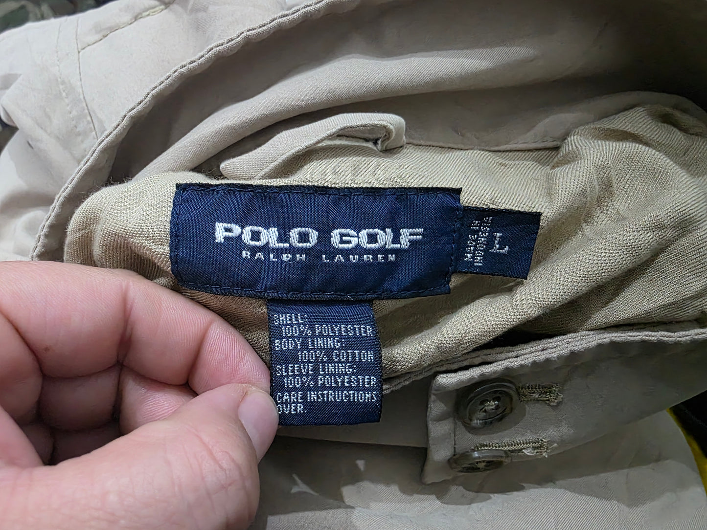 Chamarra Polo Golf Ralph Lauren Cafe Claro Cierre