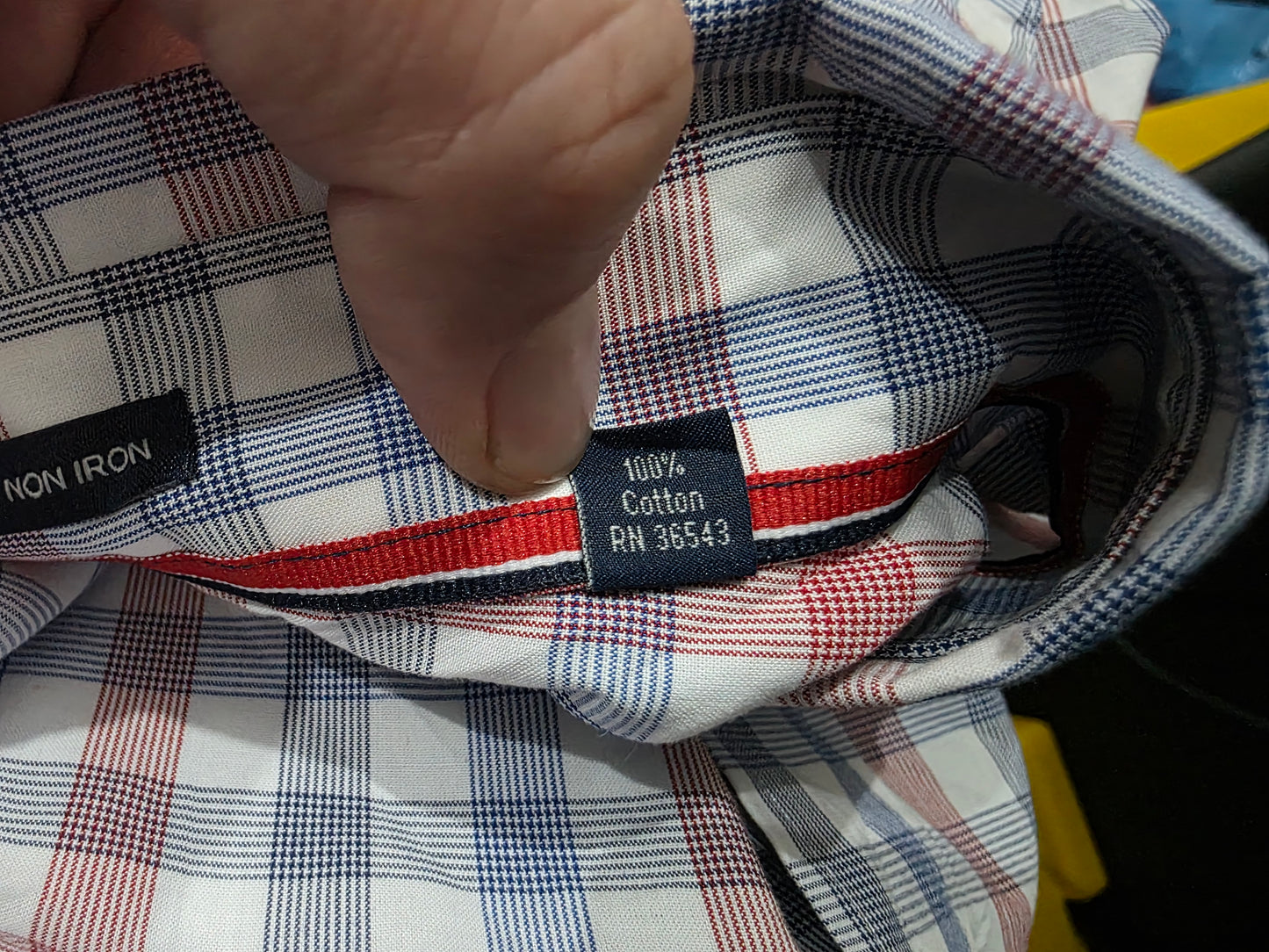 Camisa Tommy Hilfiger Xgrande Xl 17 34-35 Regular Fit Cuadro