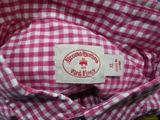Camisa Brooks Brothers Xgrande Xl Cuadro Rosa