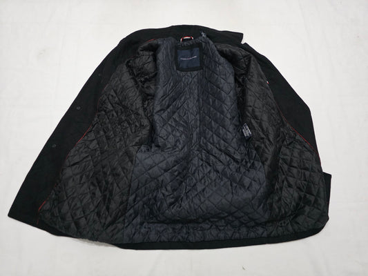 Abrigo Tommy Hilfiger Chico S Negro Con Corbata