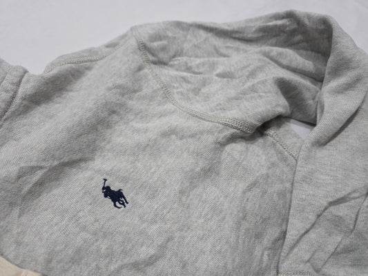 Sudadera Ralph Lauren Chico S Gris Claro Pony Azul