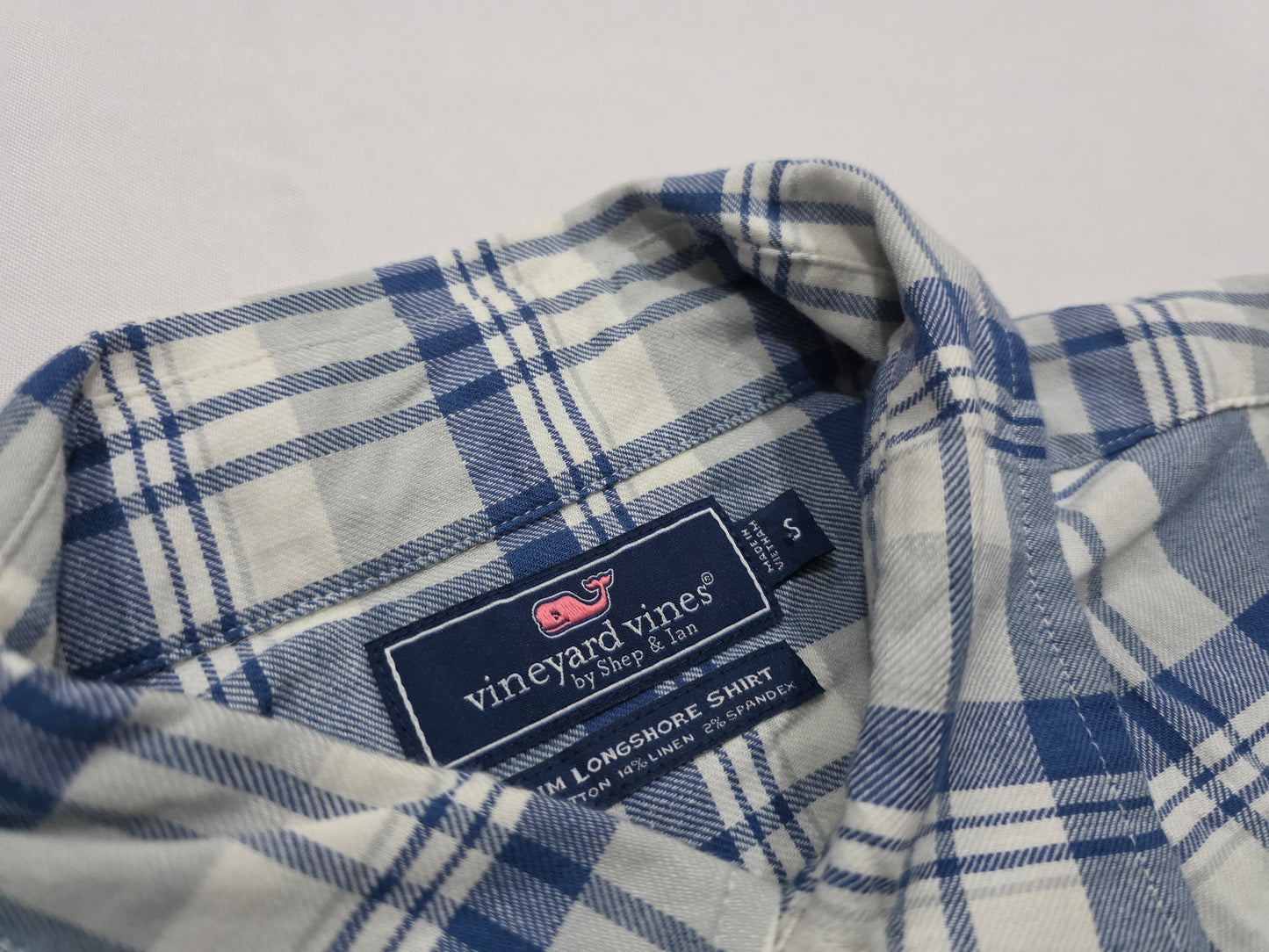 Camisa Vineyard Vines Chico S Slim Longshore Cuadro Azul