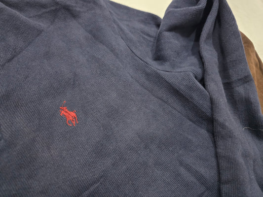 Sueter Ralph Lauren Chico S Azul Pony Rojo Cuello Alto