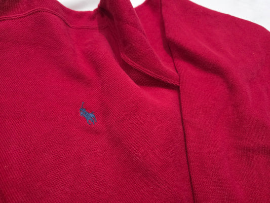 Sueter Ralph Lauren Grande L Rojo Pony Azul Cierre Corto